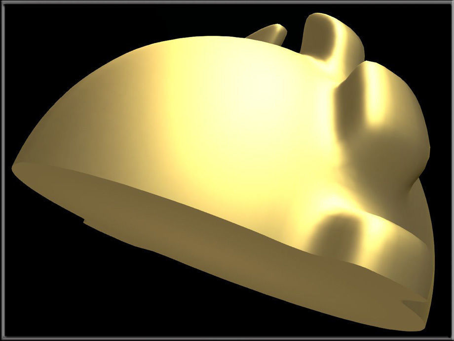 Sphere Ornament - Half Low-poly 3D model_2