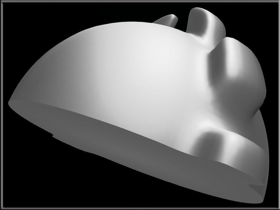 Sphere Ornament - Half Low-poly 3D model_3