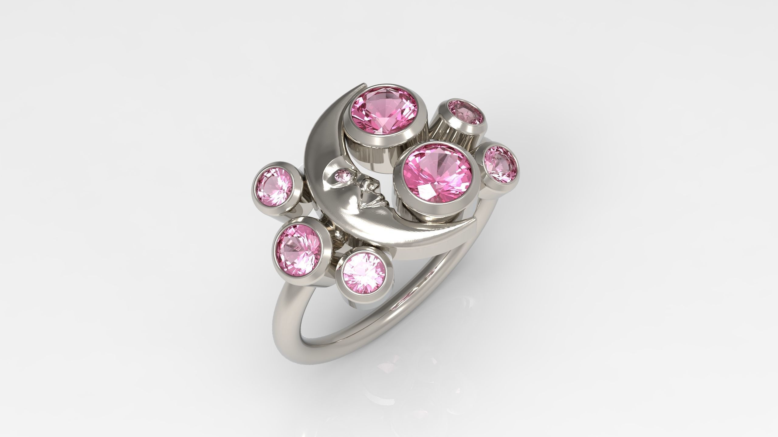 Anthony Lent Moon Ring 3D print model_2