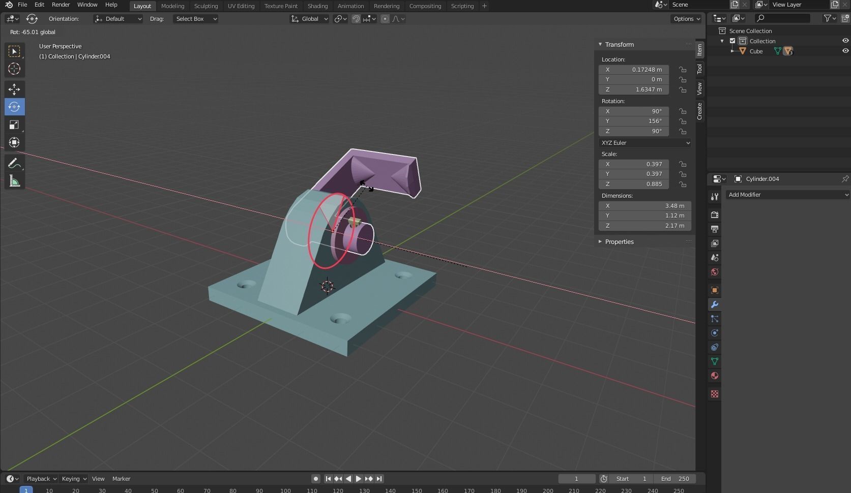 Articulating desk hook no supports 3D print model_4