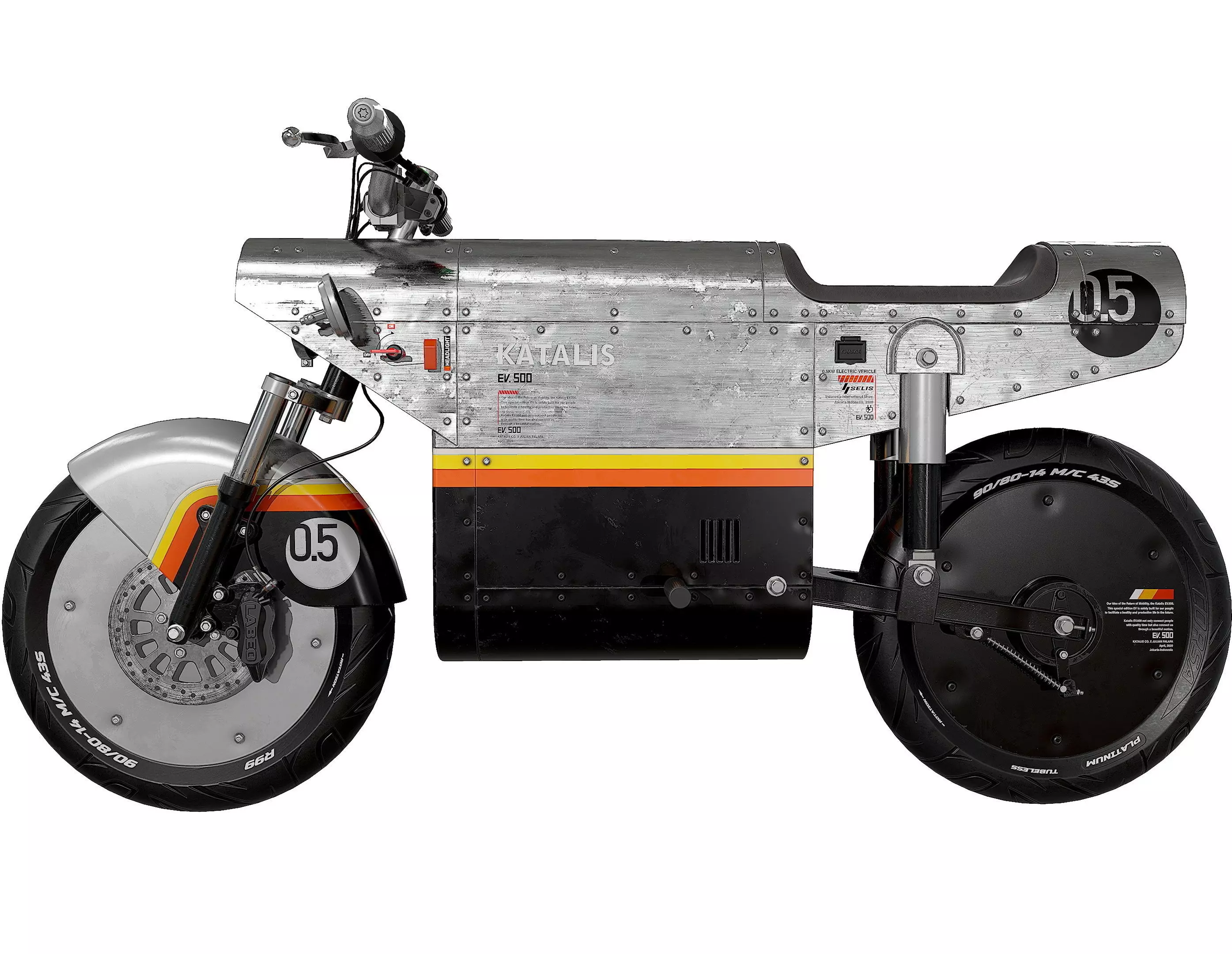 KATALIS EV500 Electric Bike Low-poly 3D model_0