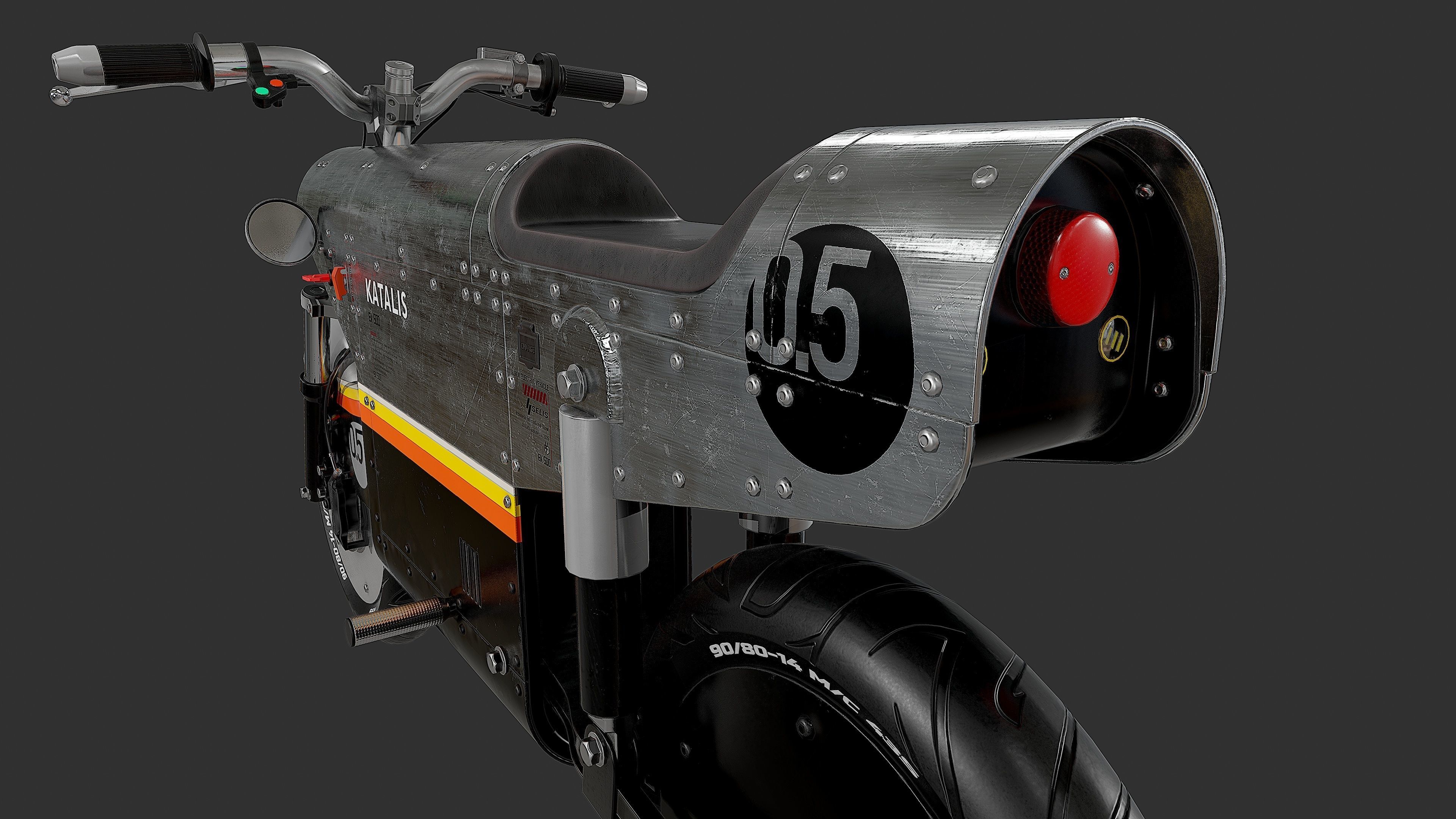 KATALIS EV500 Electric Bike Low-poly 3D model_8