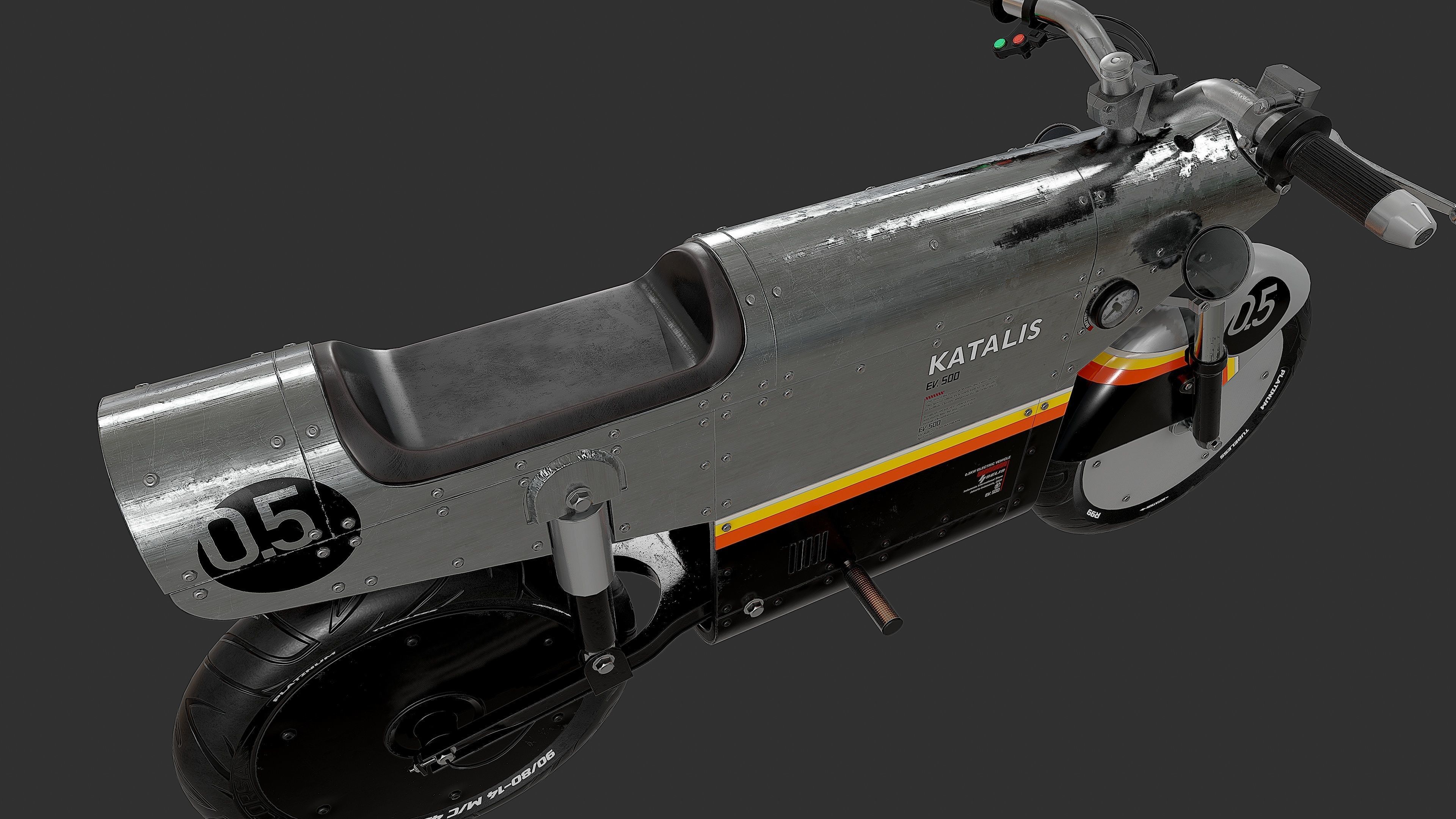 KATALIS EV500 Electric Bike Low-poly 3D model_5