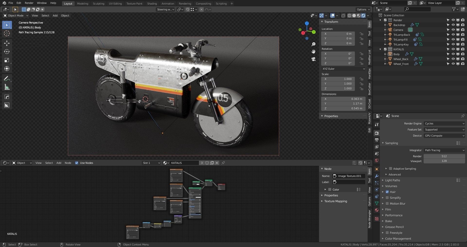 KATALIS EV500 Electric Bike Low-poly 3D model_15