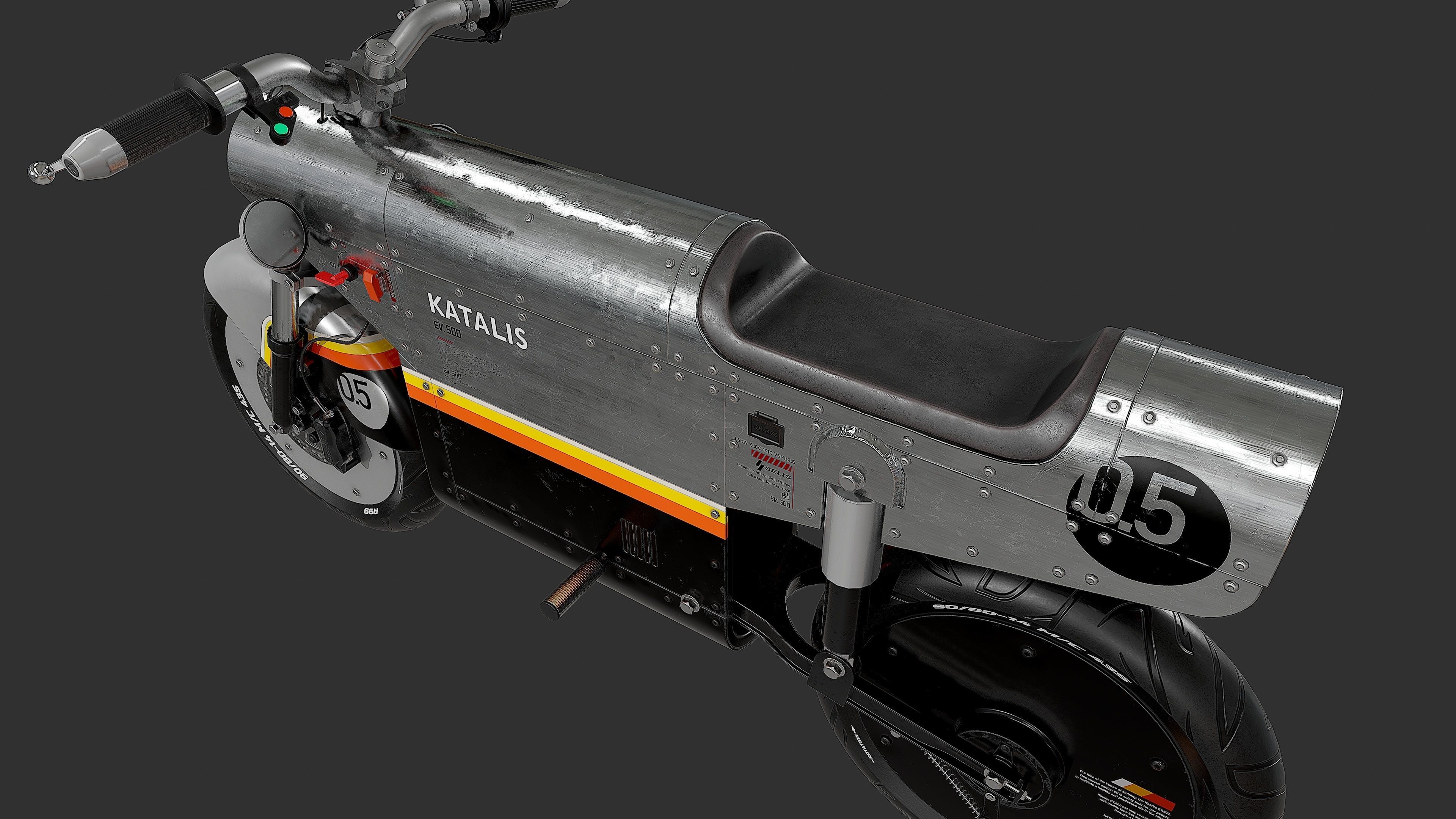 KATALIS EV500 Electric Bike Low-poly 3D model_6