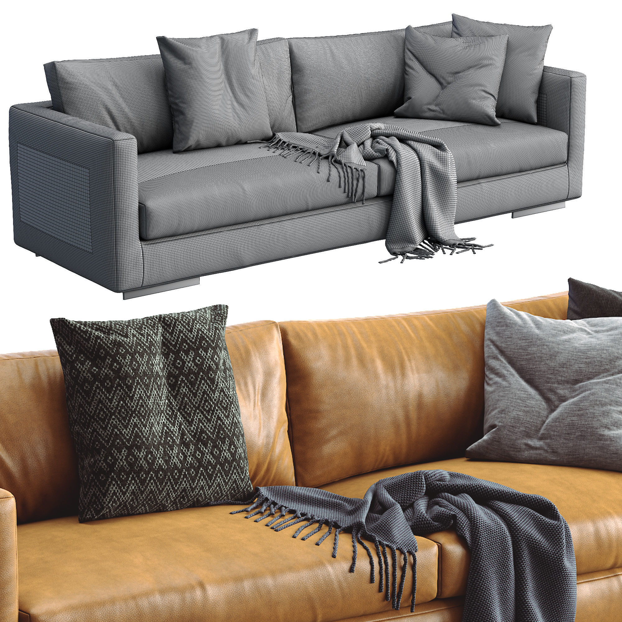 Flexform Sofa MAGNUM 3D model_3