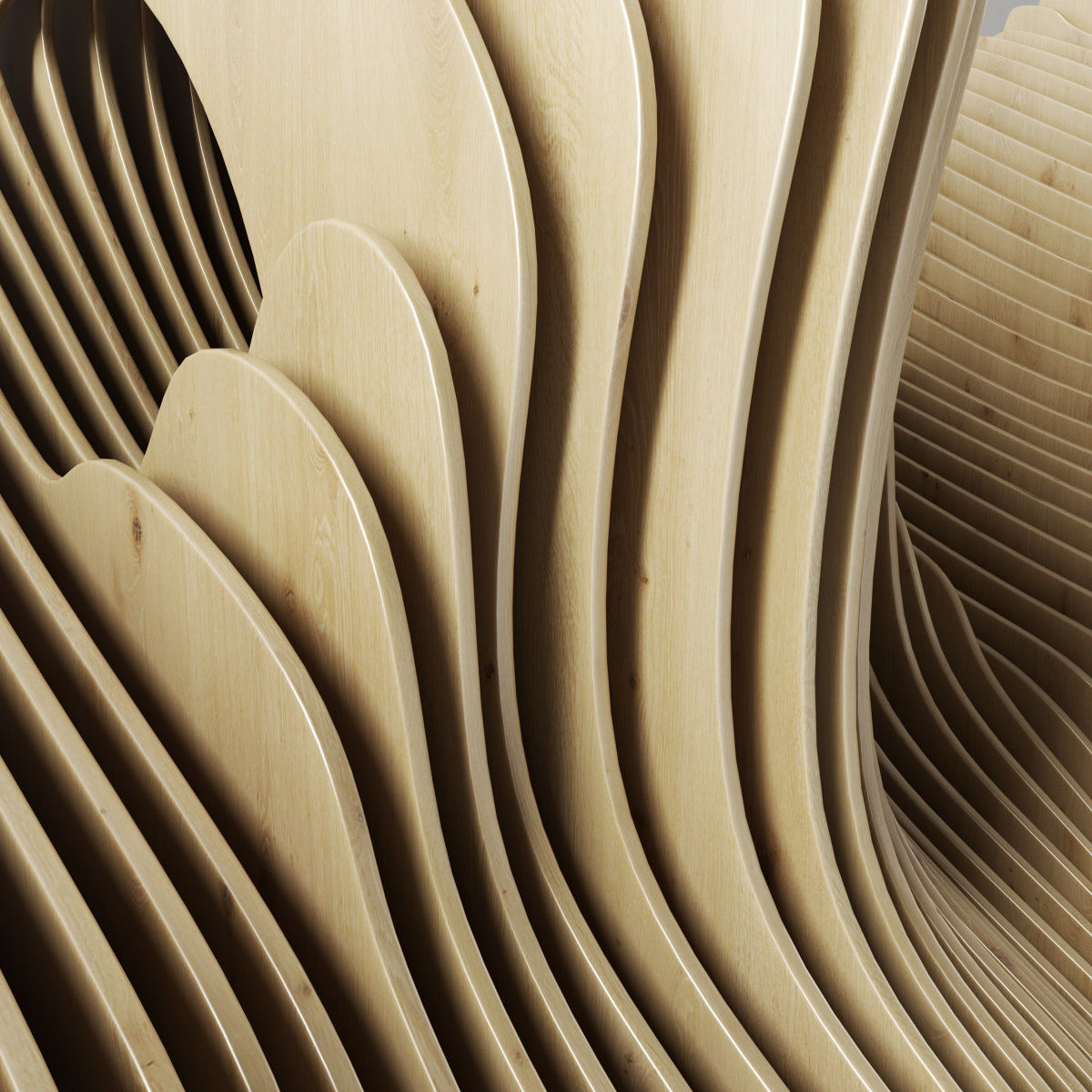 Parametric long  bench n1 3D model_6