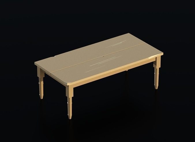 Table 01 Low-poly 3D model