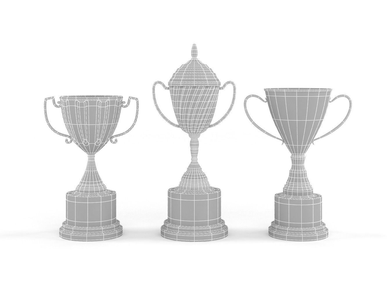 Cups Trophy 3D model_4