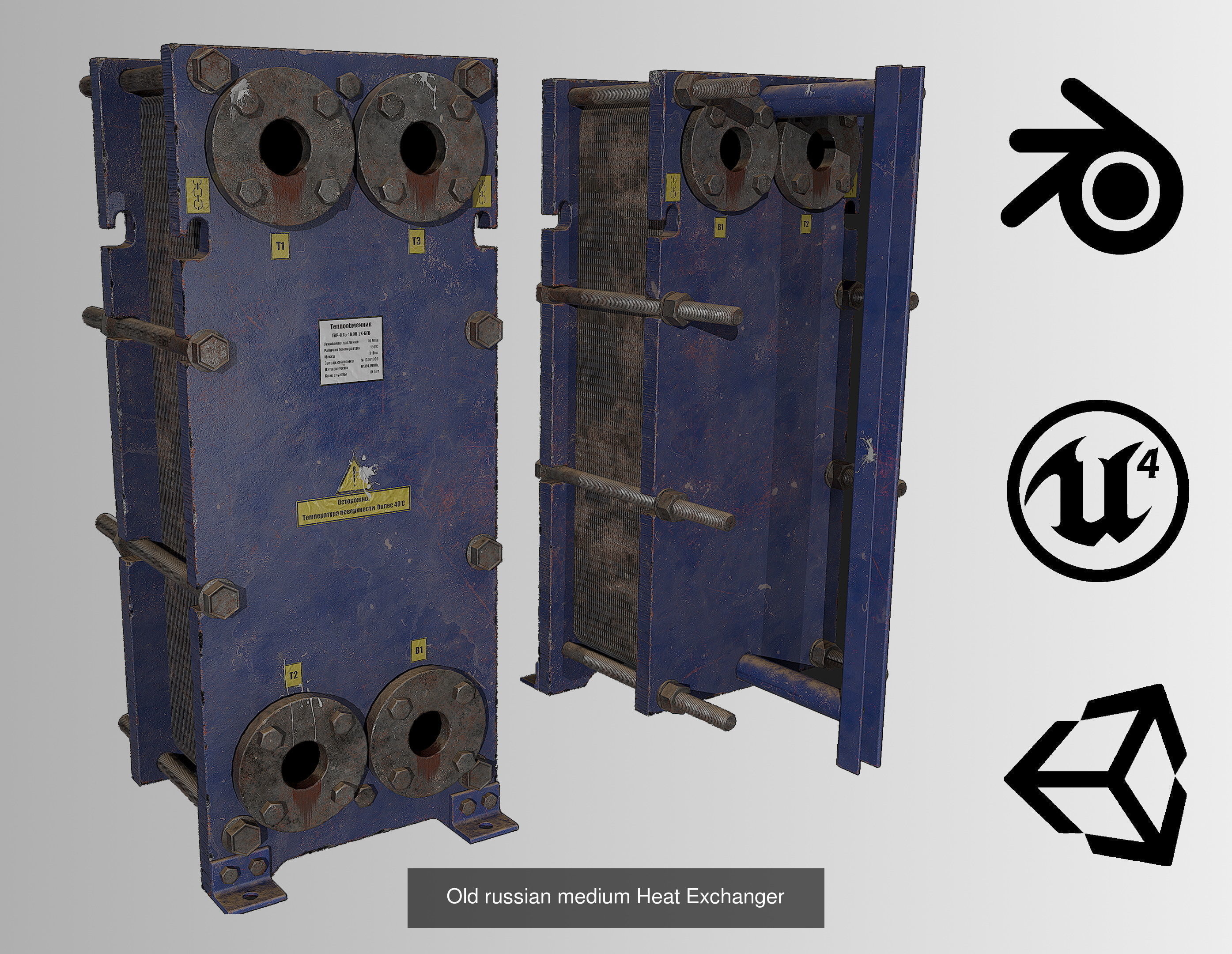 Old russian Heat Exchangers 3D Model Collection_2