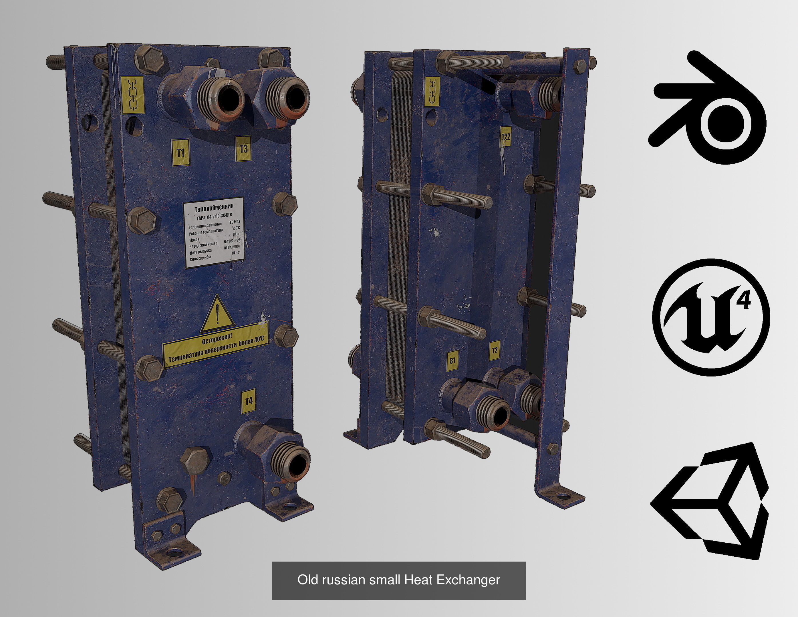 Old russian Heat Exchangers 3D Model Collection_1