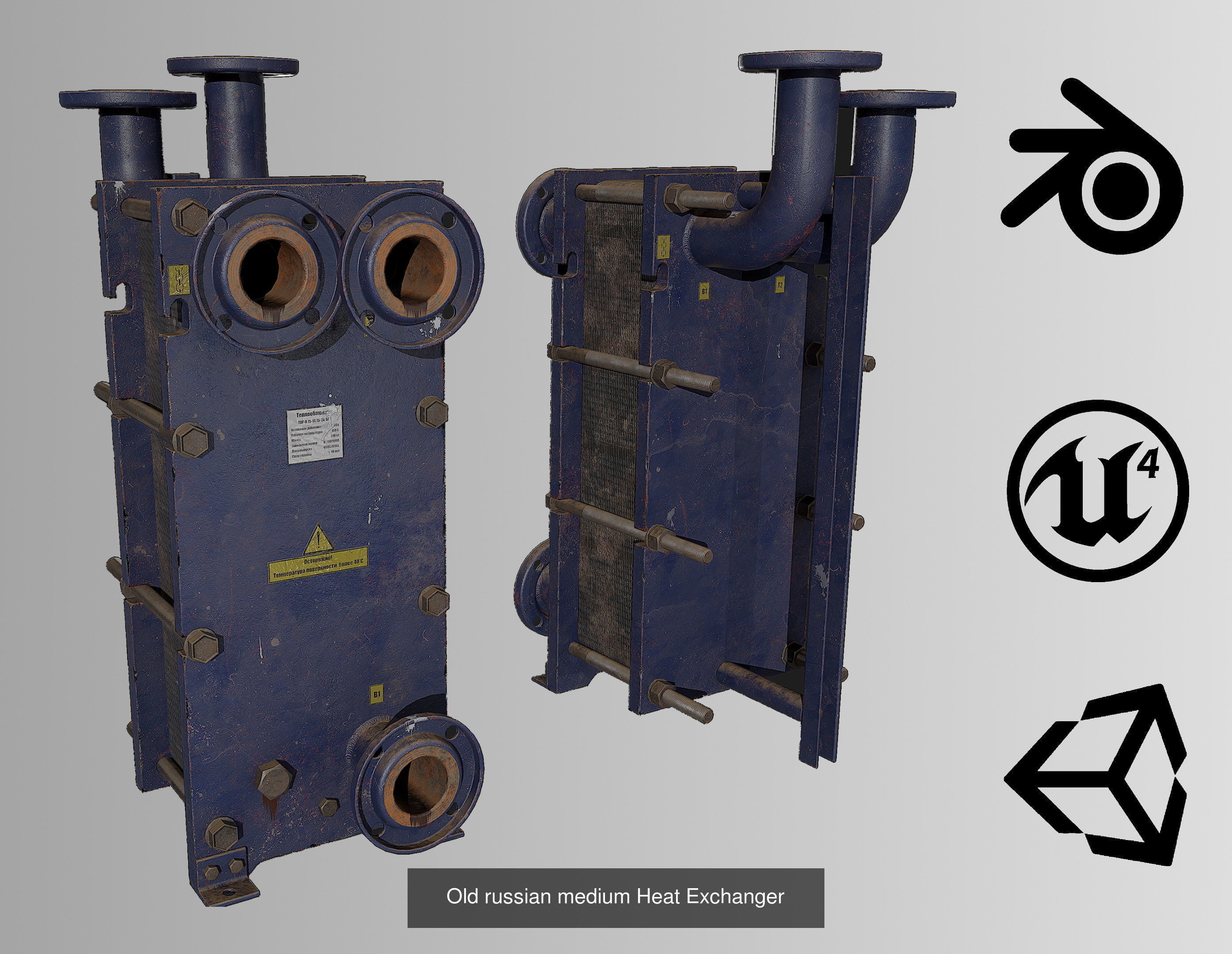Old russian Heat Exchangers 3D Model Collection_3