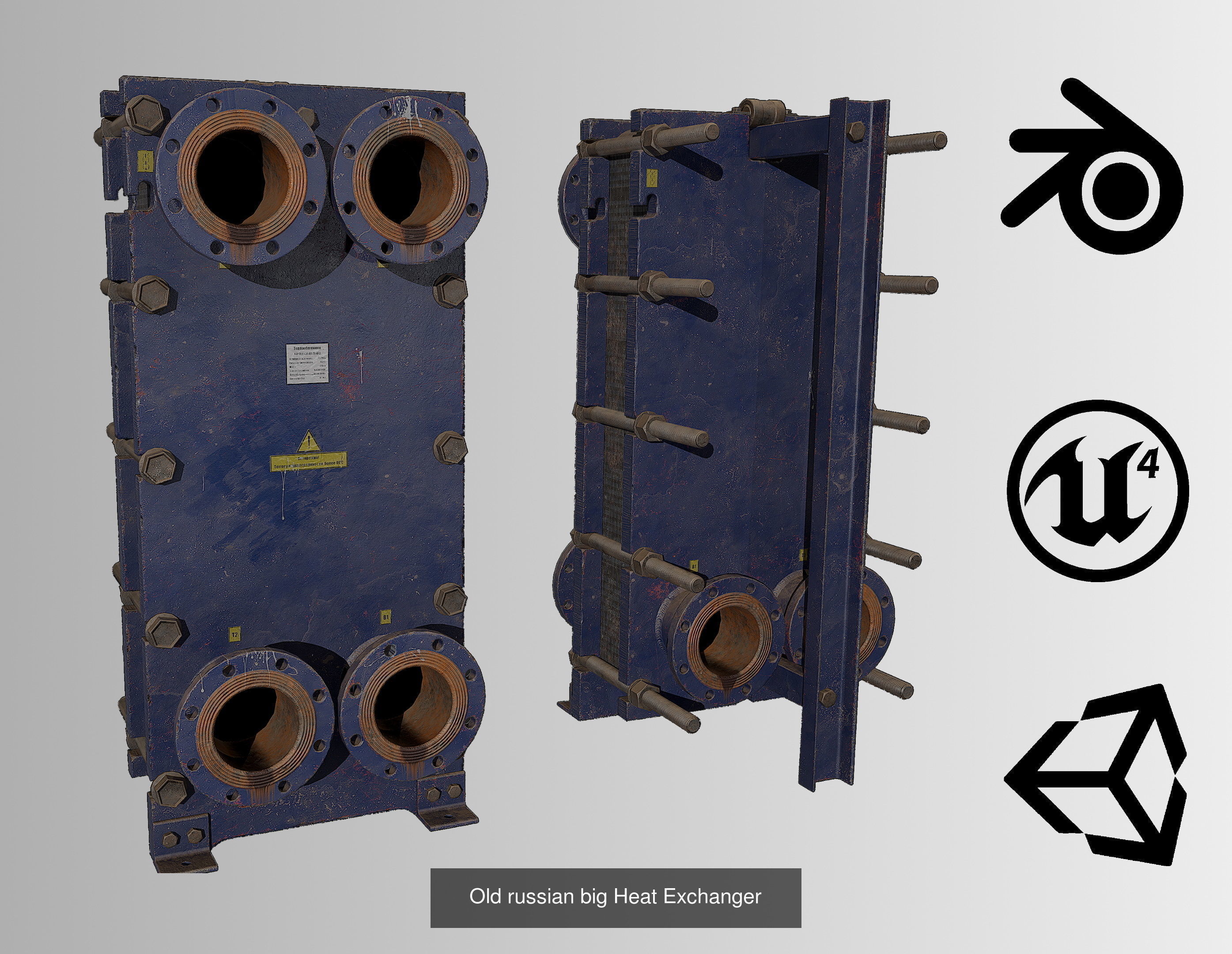 Old russian Heat Exchangers 3D Model Collection_4