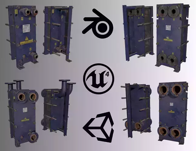 Old russian Heat Exchangers 3D Model Collection