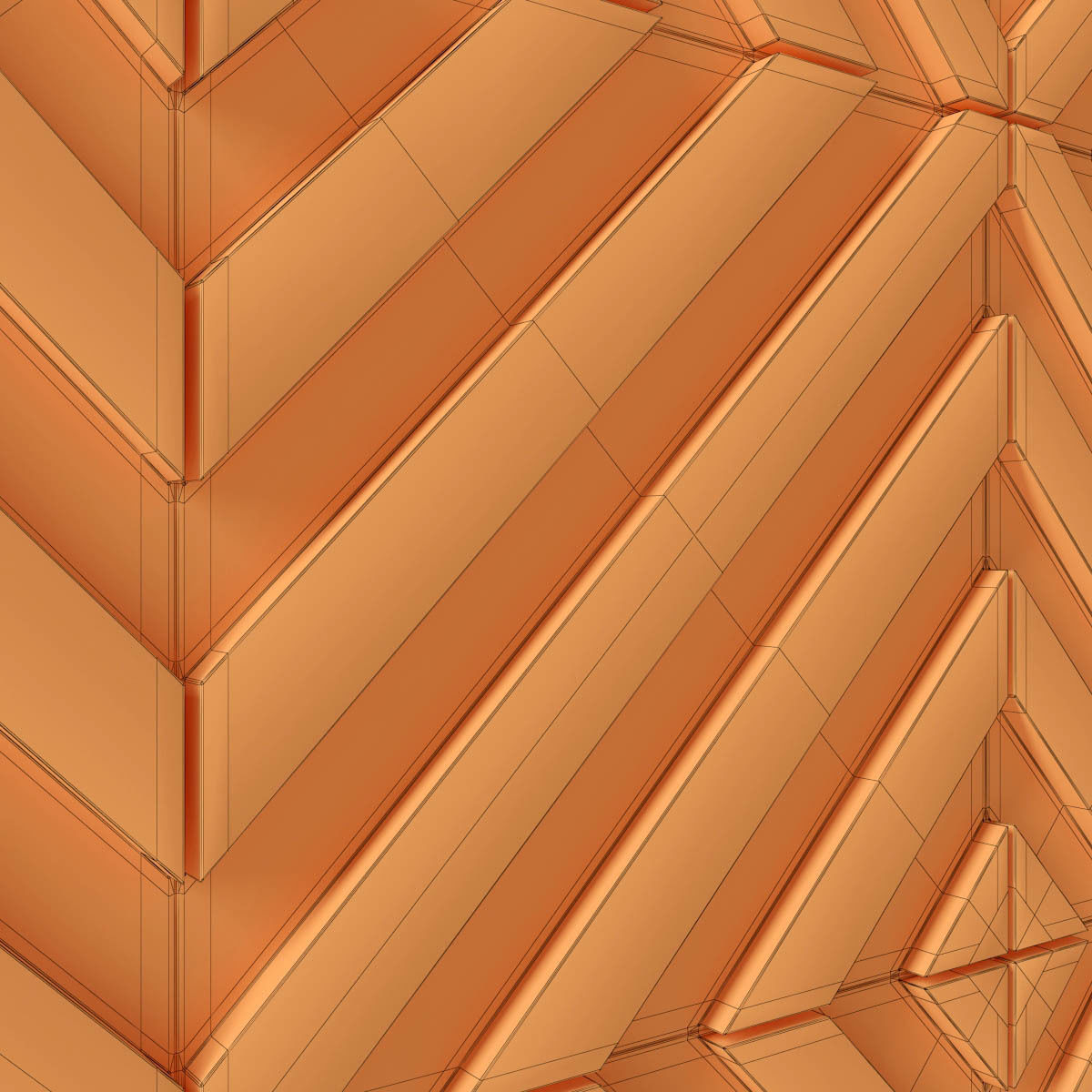 Wall  decor concrete tile line n1  3D model_20