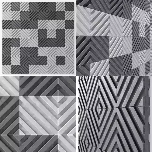 Wall  decor concrete tile line n1 