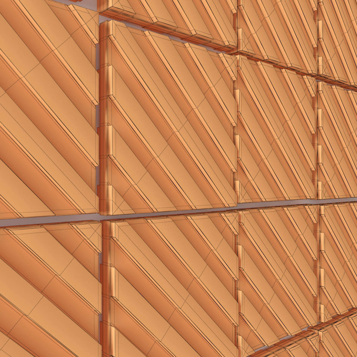 Wall  decor concrete tile line n1  3D model_19