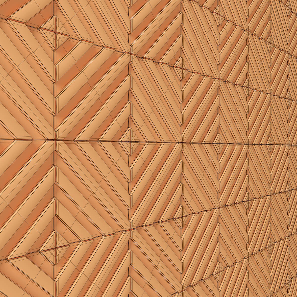 Wall  decor concrete tile line n1  3D model_16