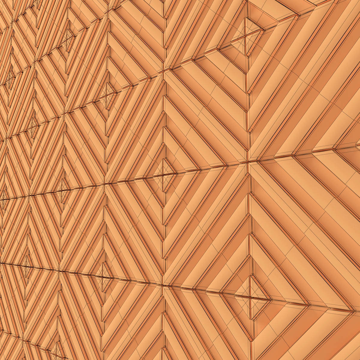 Wall  decor concrete tile line n1  3D model_15