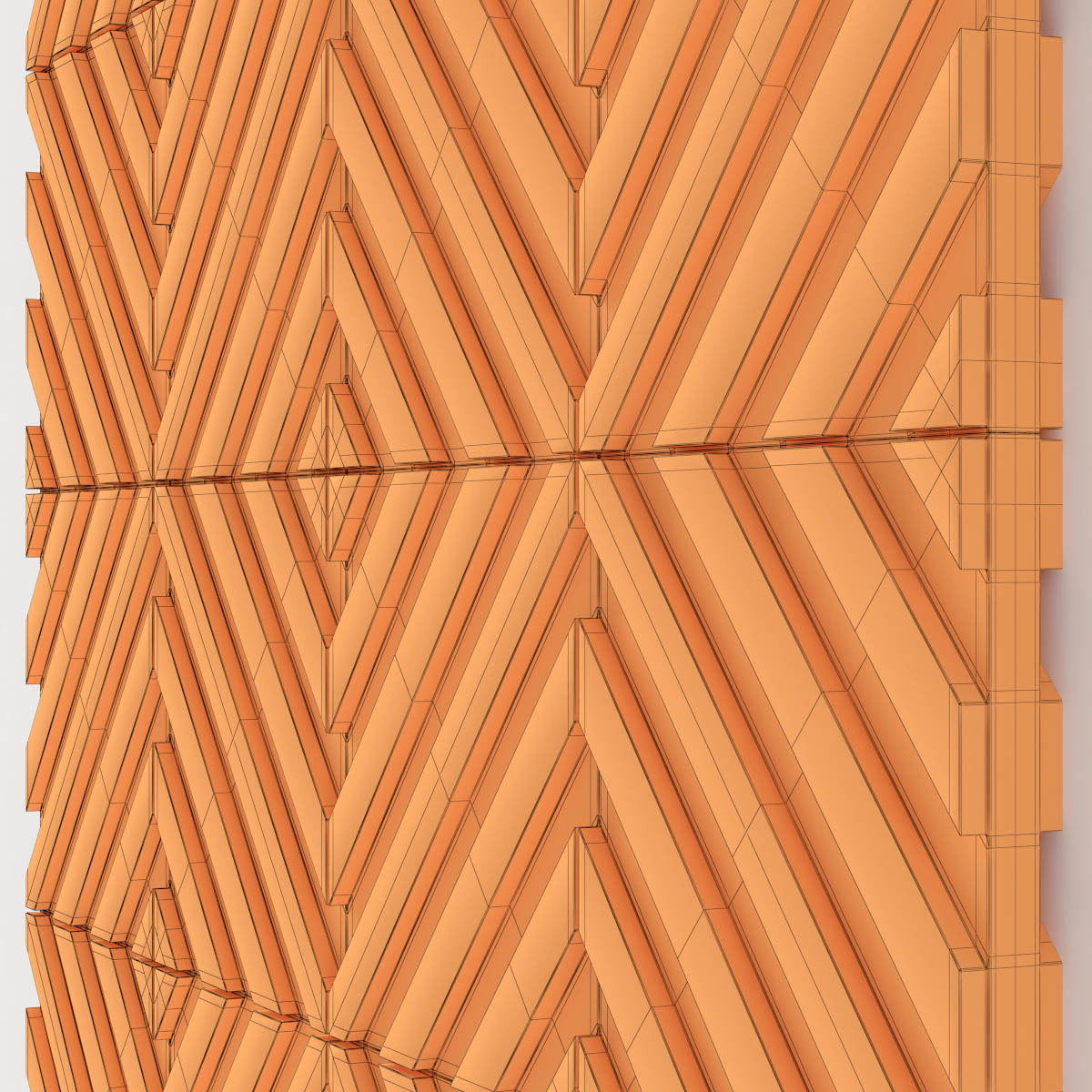 Wall  decor concrete tile line n1  3D model_18