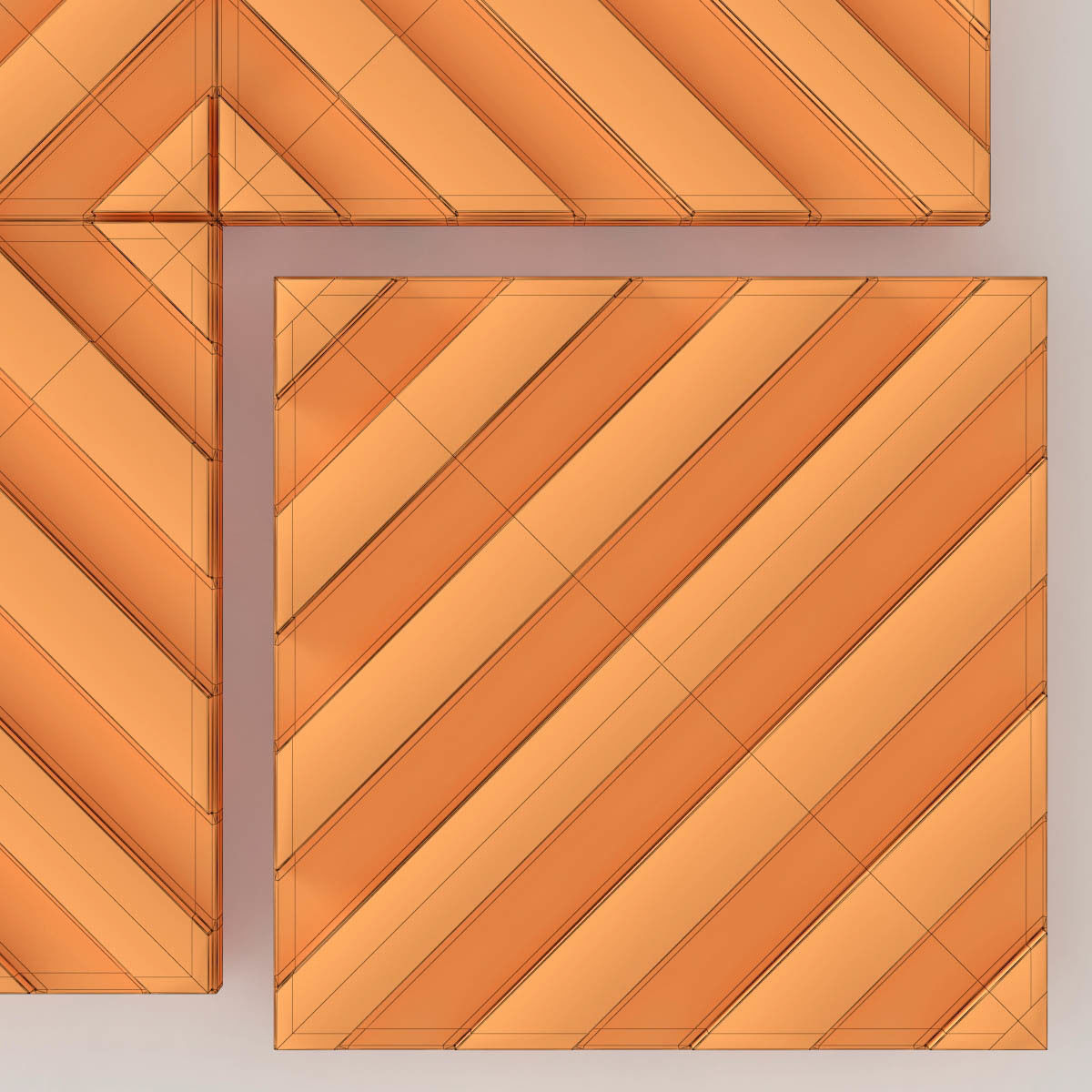 Wall  decor concrete tile line n1  3D model_17