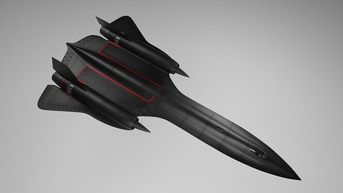 SR-71X fighter jet Low-poly 3D model