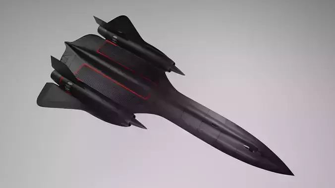 SR-71X fighter jet Low-poly 3D model