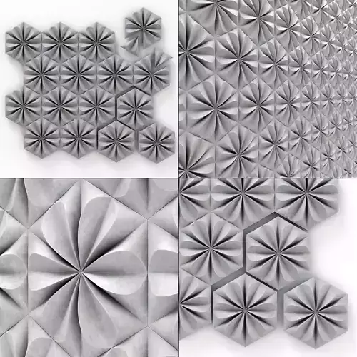 Hexagonal panel with pattern n1