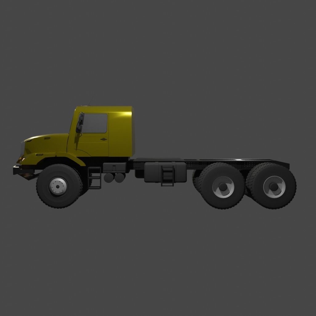 Mercedes Benz Zetros Low-poly 3D model_2