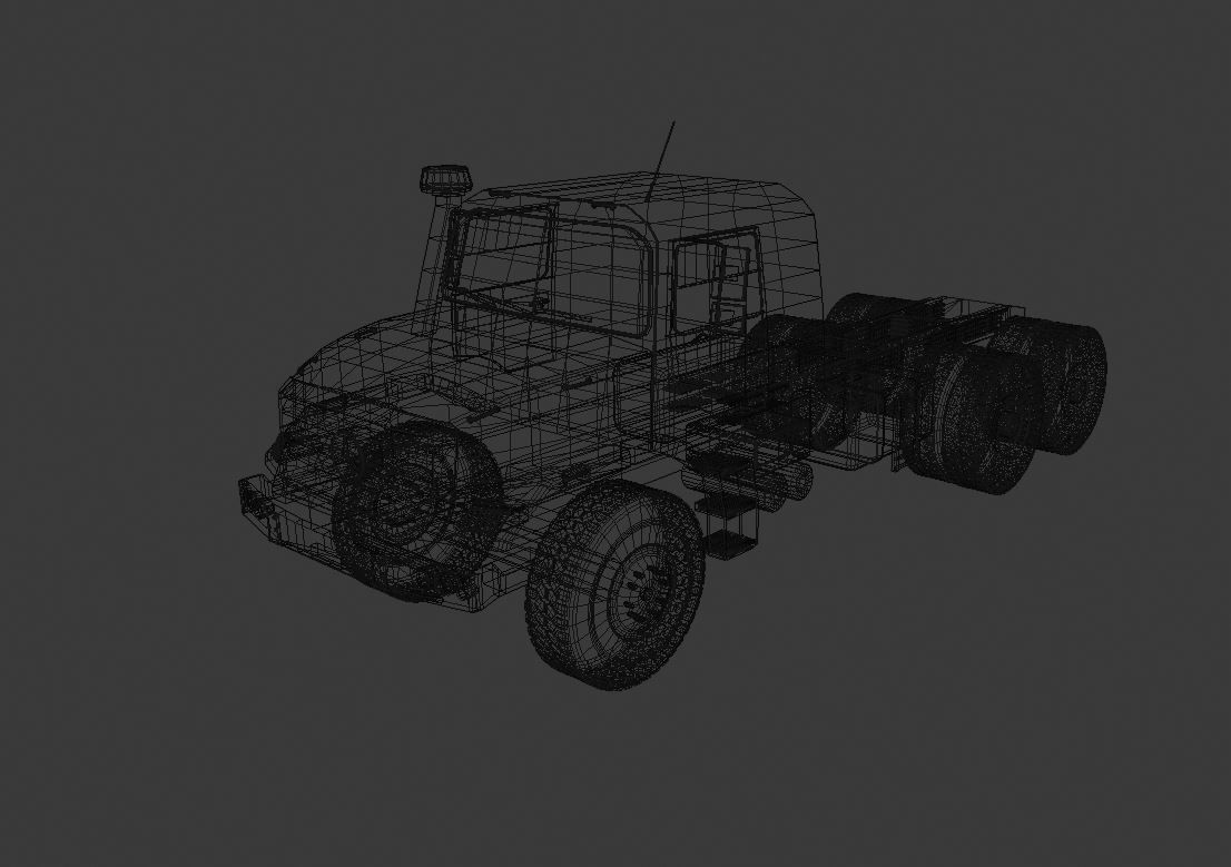 Mercedes Benz Zetros Low-poly 3D model_6