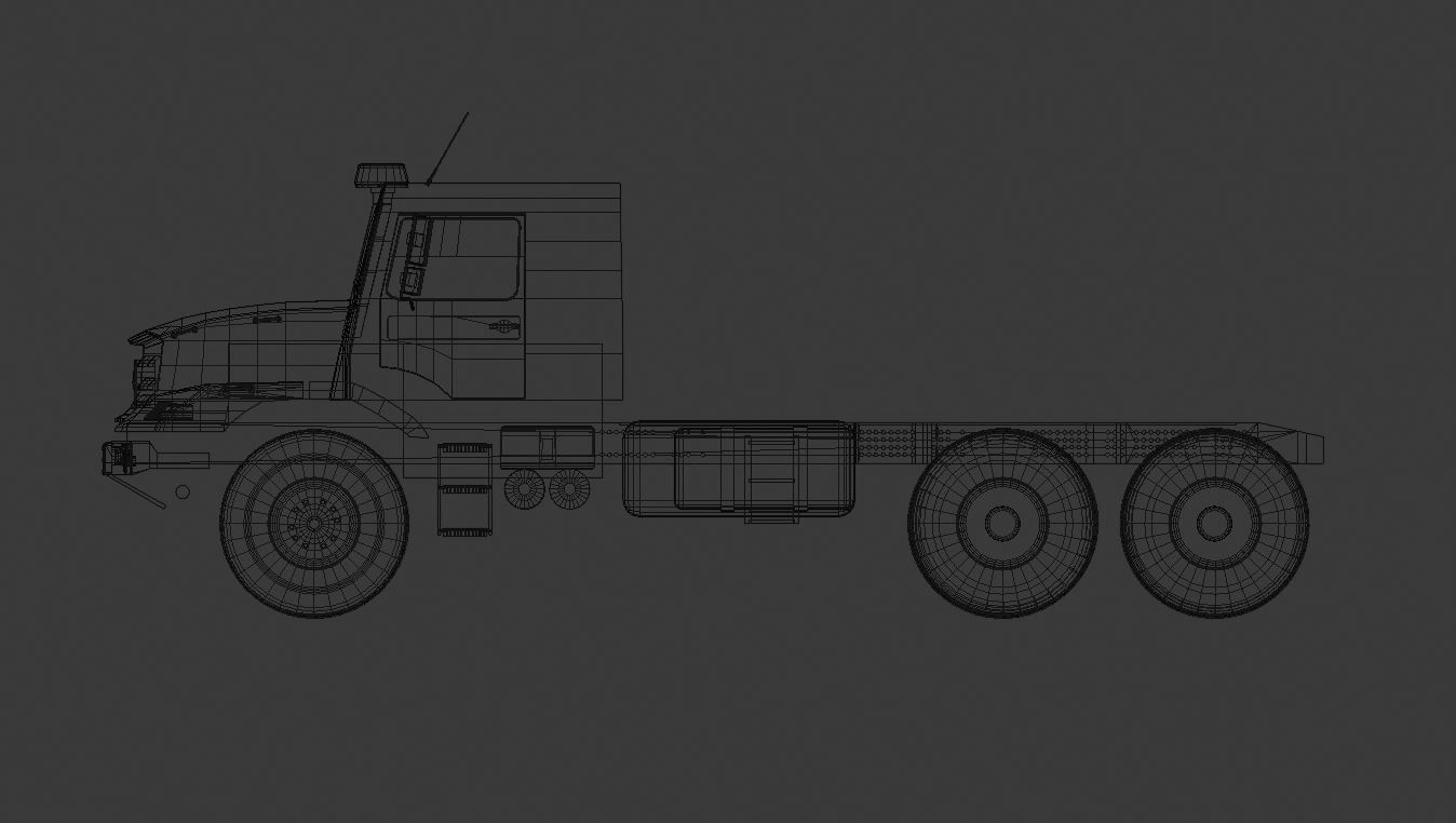 Mercedes Benz Zetros Low-poly 3D model_4