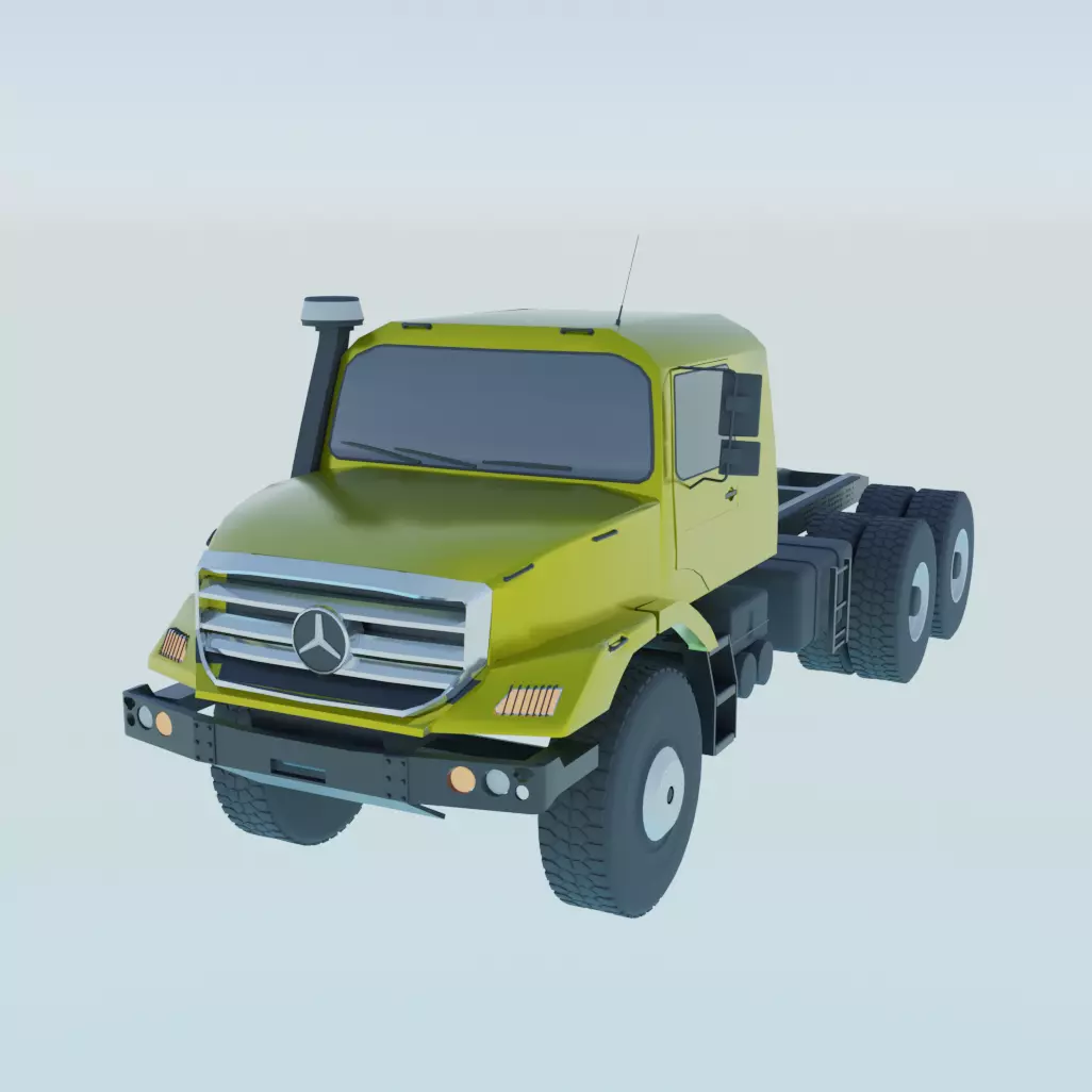 Mercedes Benz Zetros Low-poly 3D model_0