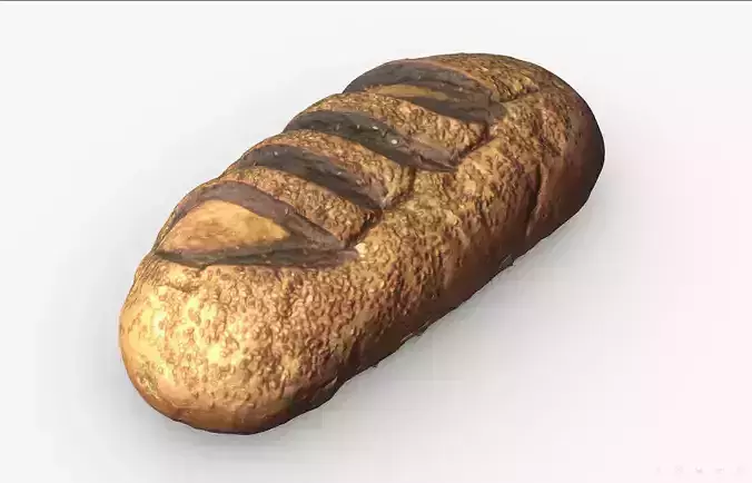 3D Bread Scan PBR model