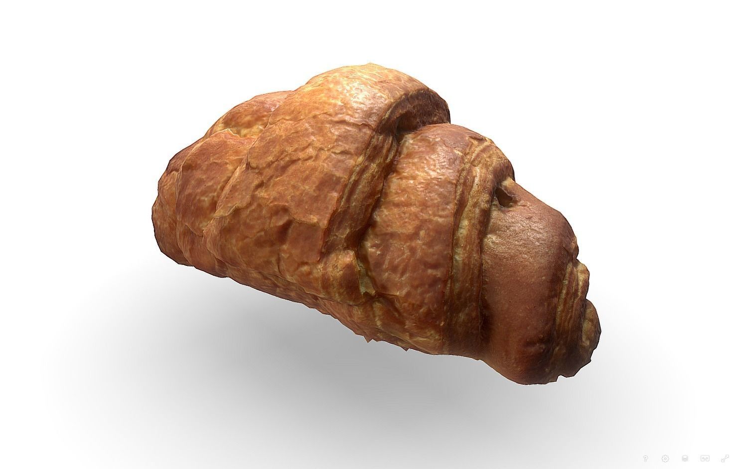 French croissant scan PBR model Low-poly 3D model_7