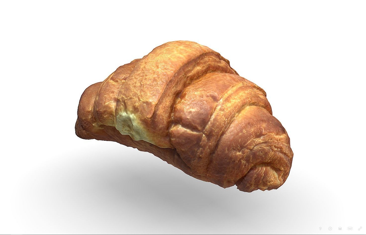 French croissant scan PBR model Low-poly 3D model_5