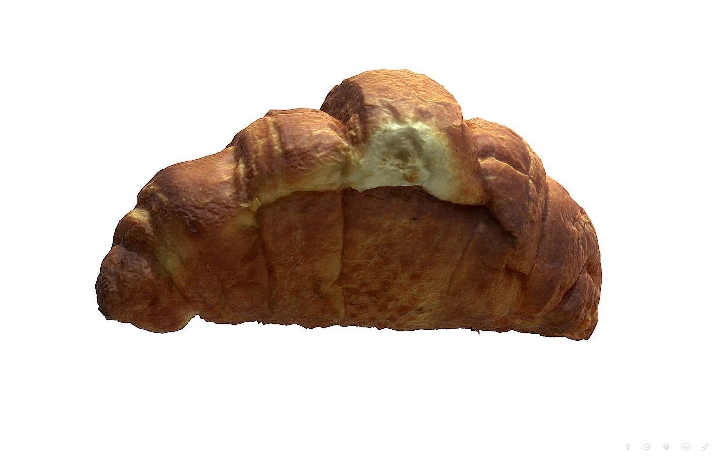 French croissant scan PBR model Low-poly 3D model_4