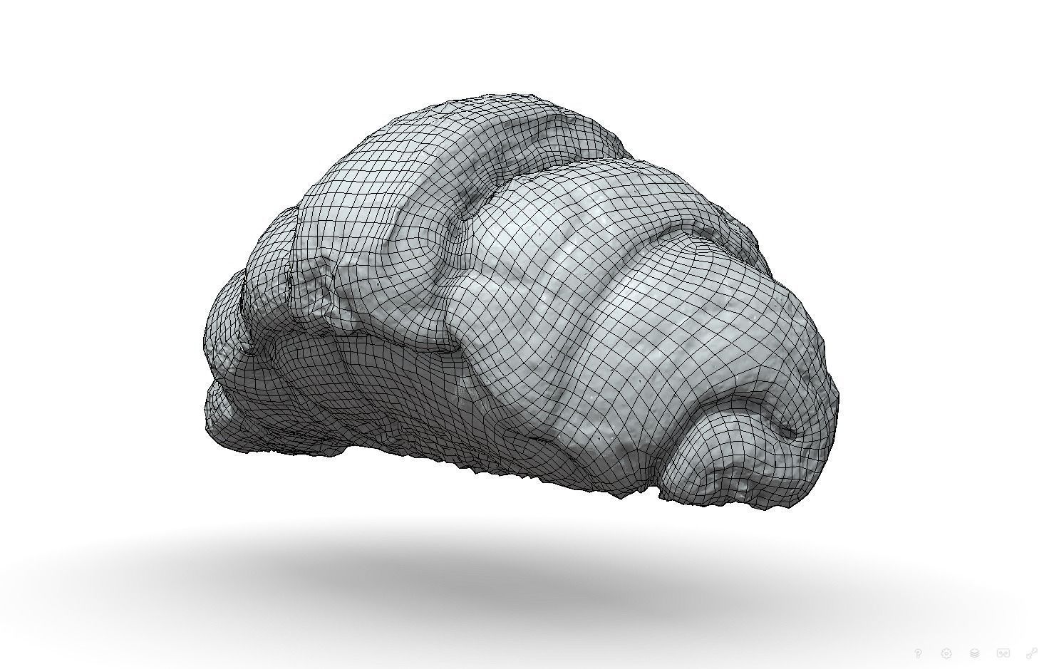 French croissant scan PBR model Low-poly 3D model_11