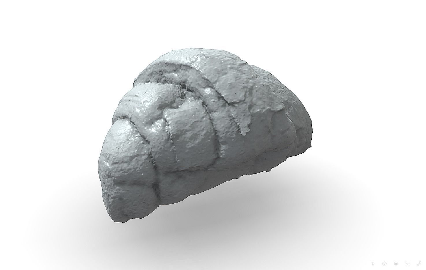 French croissant scan PBR model Low-poly 3D model_15