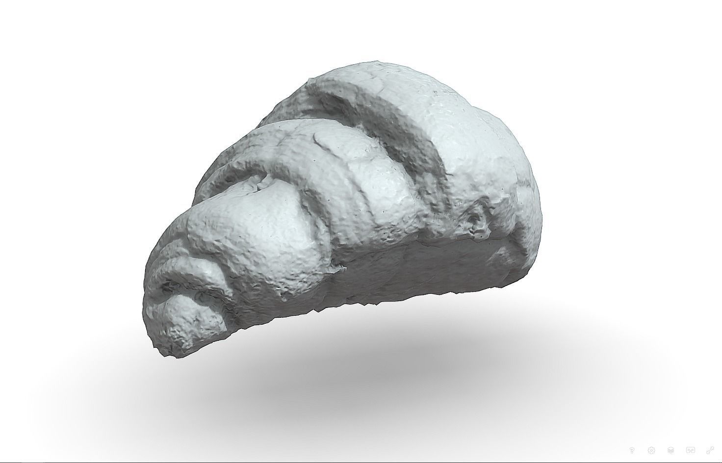 French croissant scan PBR model Low-poly 3D model_13