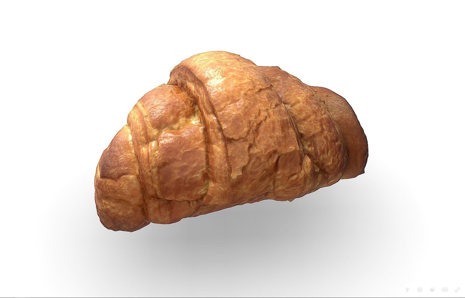 French croissant scan PBR model Low-poly 3D model_8