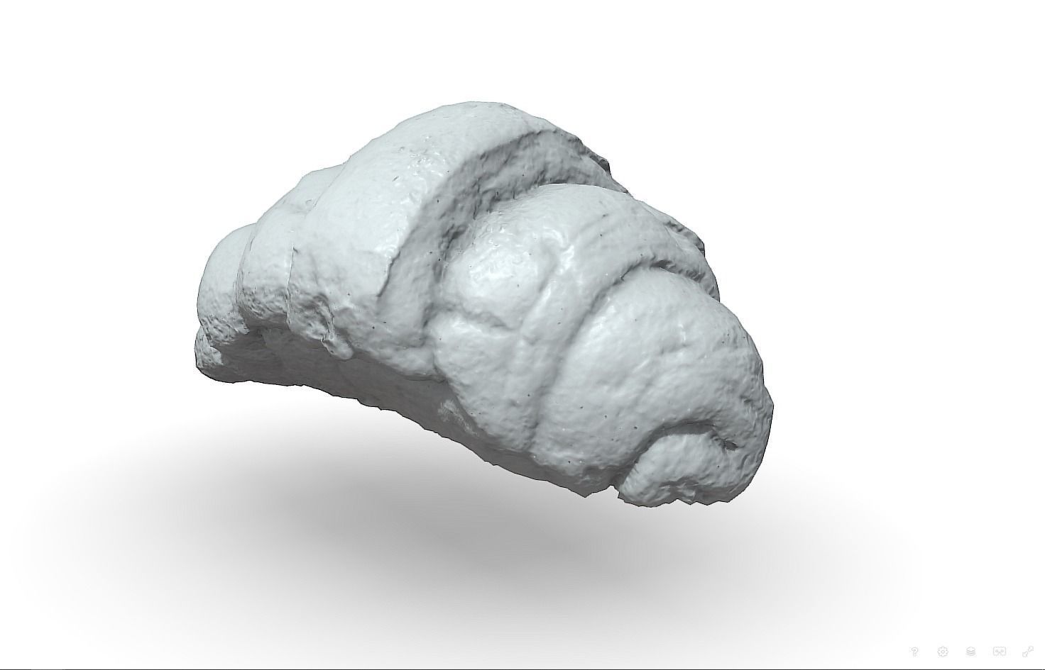 French croissant scan PBR model Low-poly 3D model_16