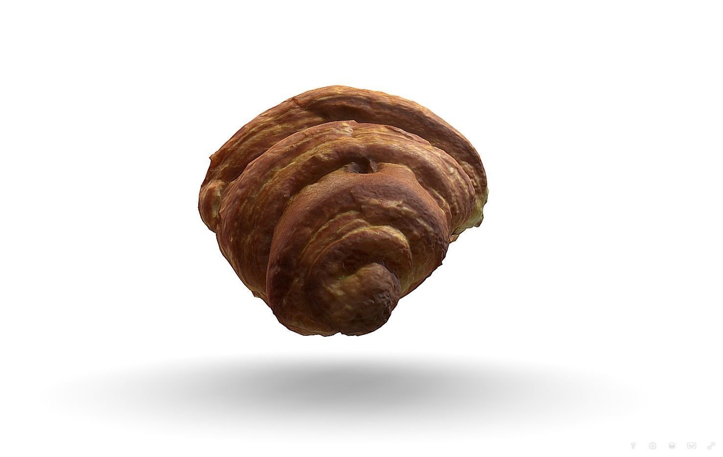 French croissant scan PBR model Low-poly 3D model_1