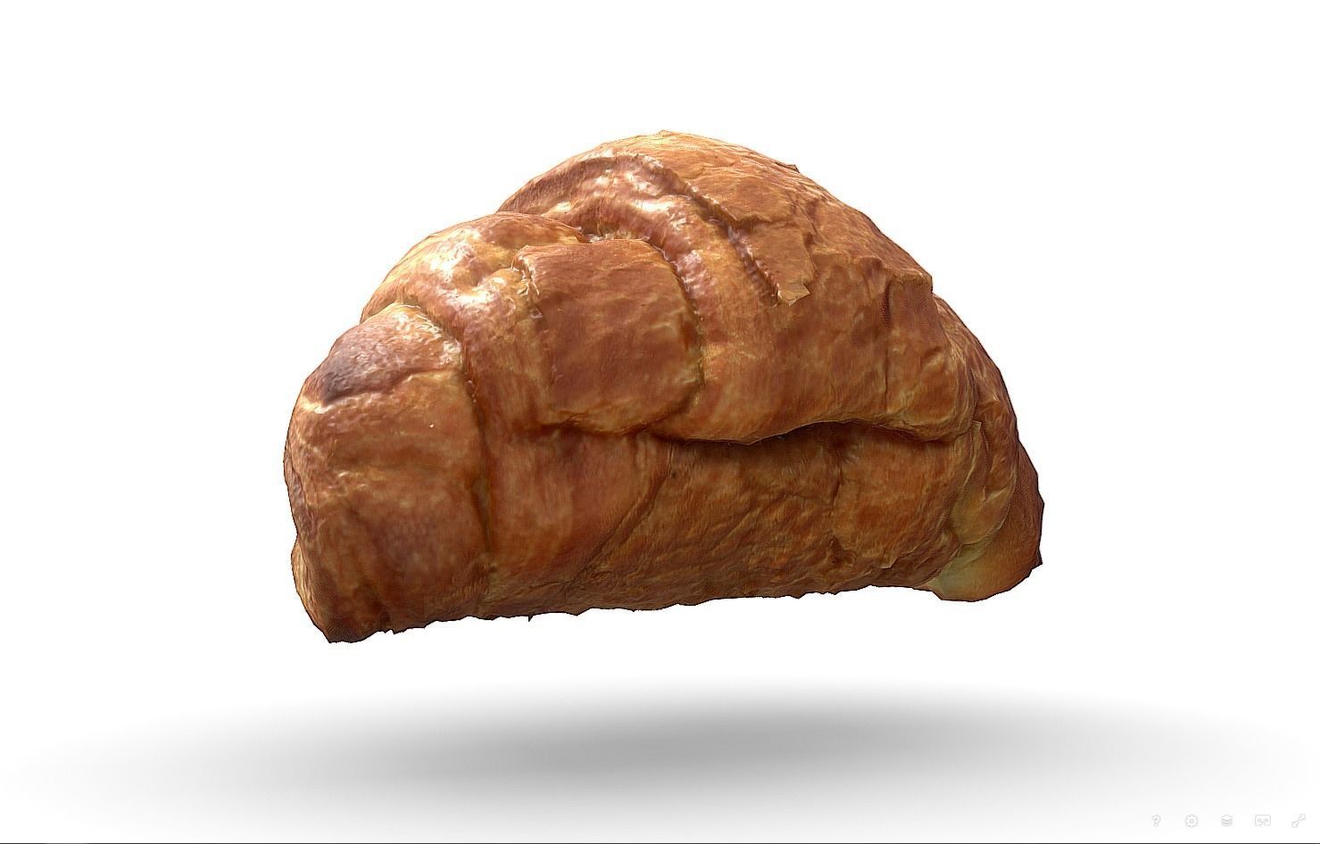French croissant scan PBR model Low-poly 3D model_6