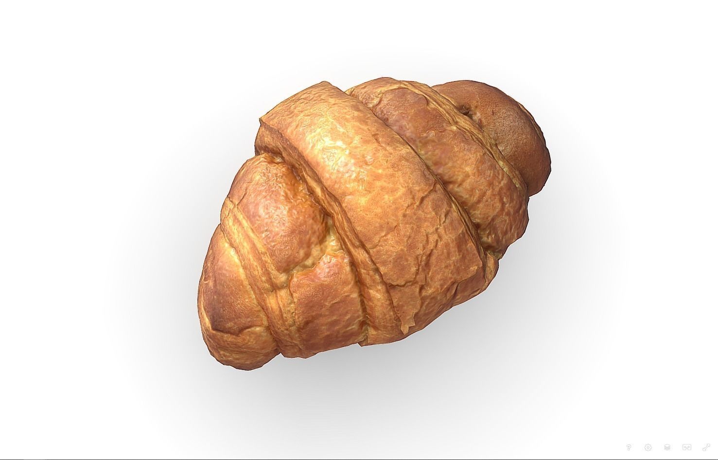 French croissant scan PBR model Low-poly 3D model_9