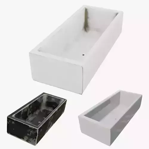 Dirty Bathtub many options pack BPR Subdivision Low-poly 3D model
