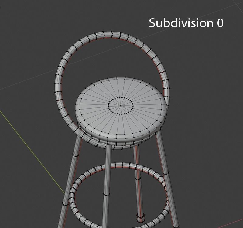 A pair of bar chairs black and brown 3D model_7