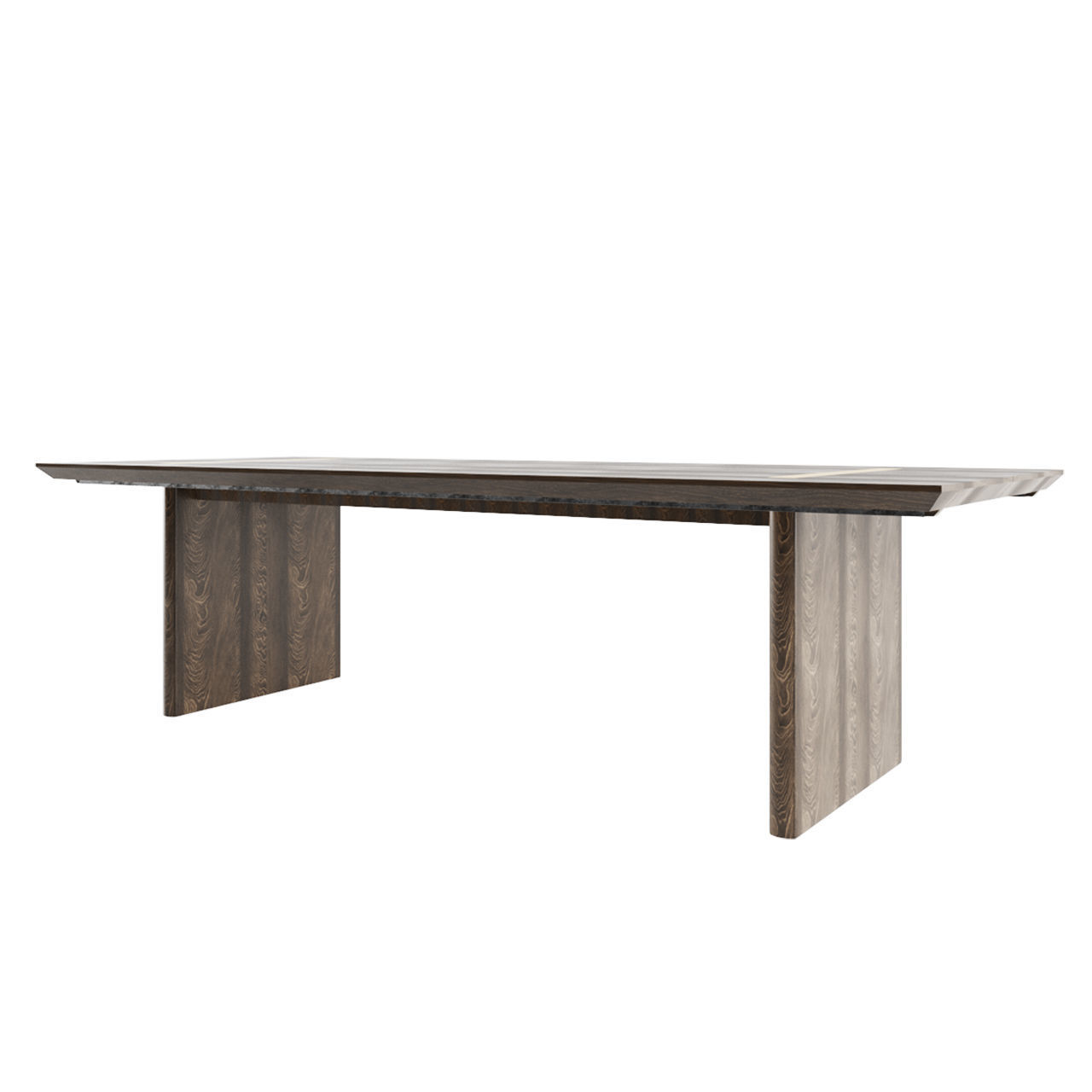 RH BALMAIN OAK RECTANGULAR EXTENSION DINING TABLE 3D model_1