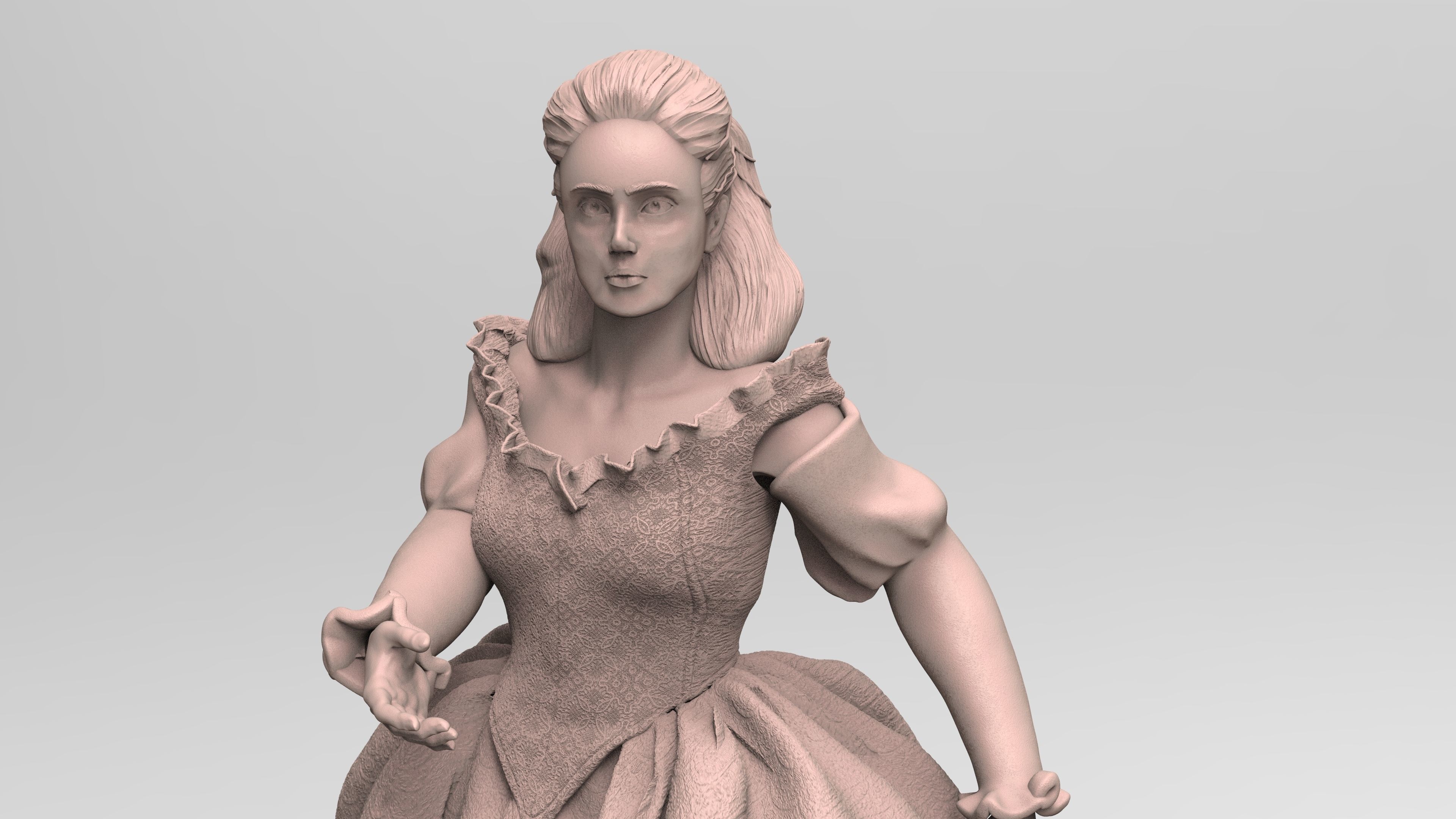 Sculpture of Sarah From Labyrinth 3D print model_13