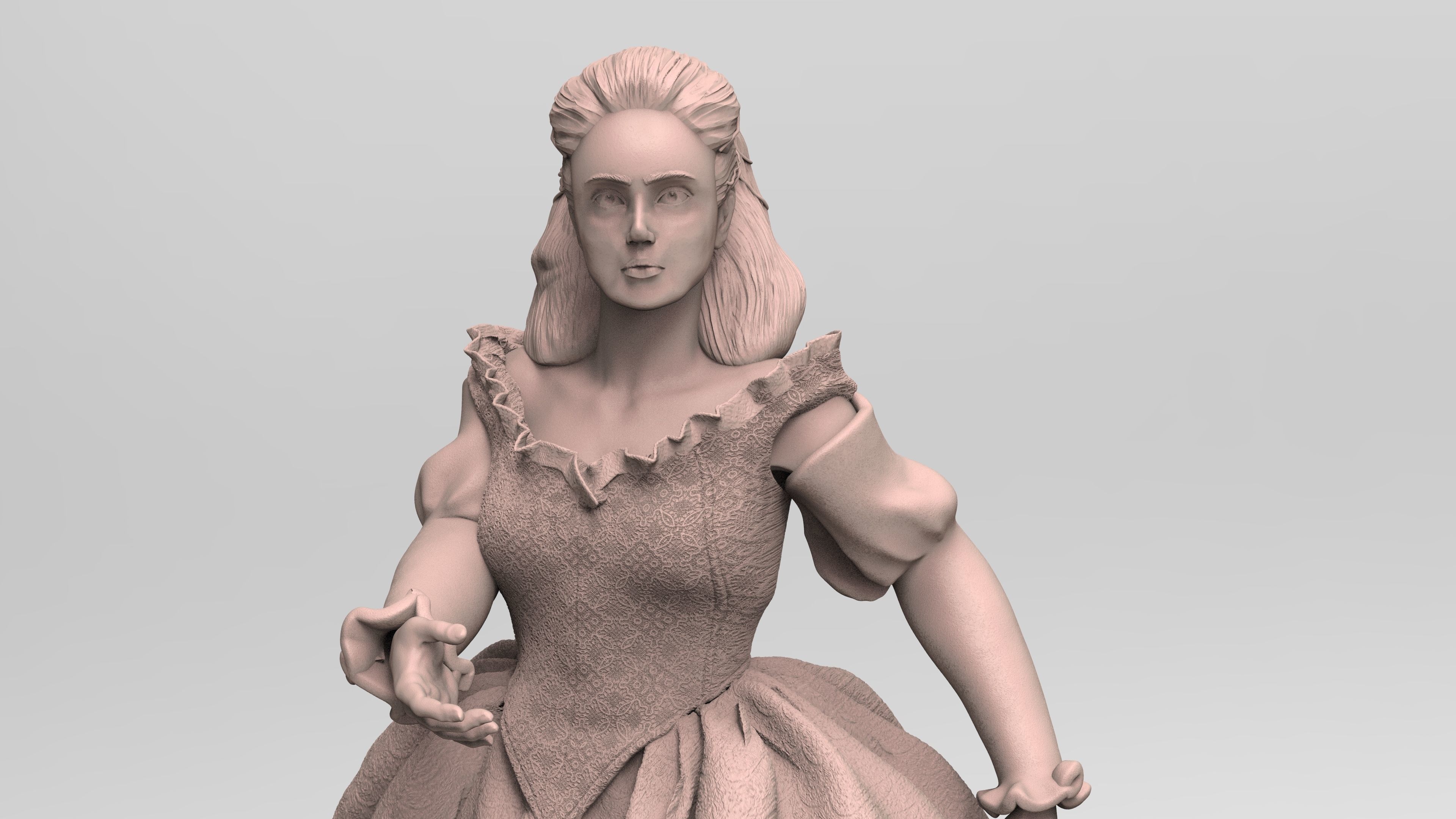 Sculpture of Sarah From Labyrinth 3D print model_22