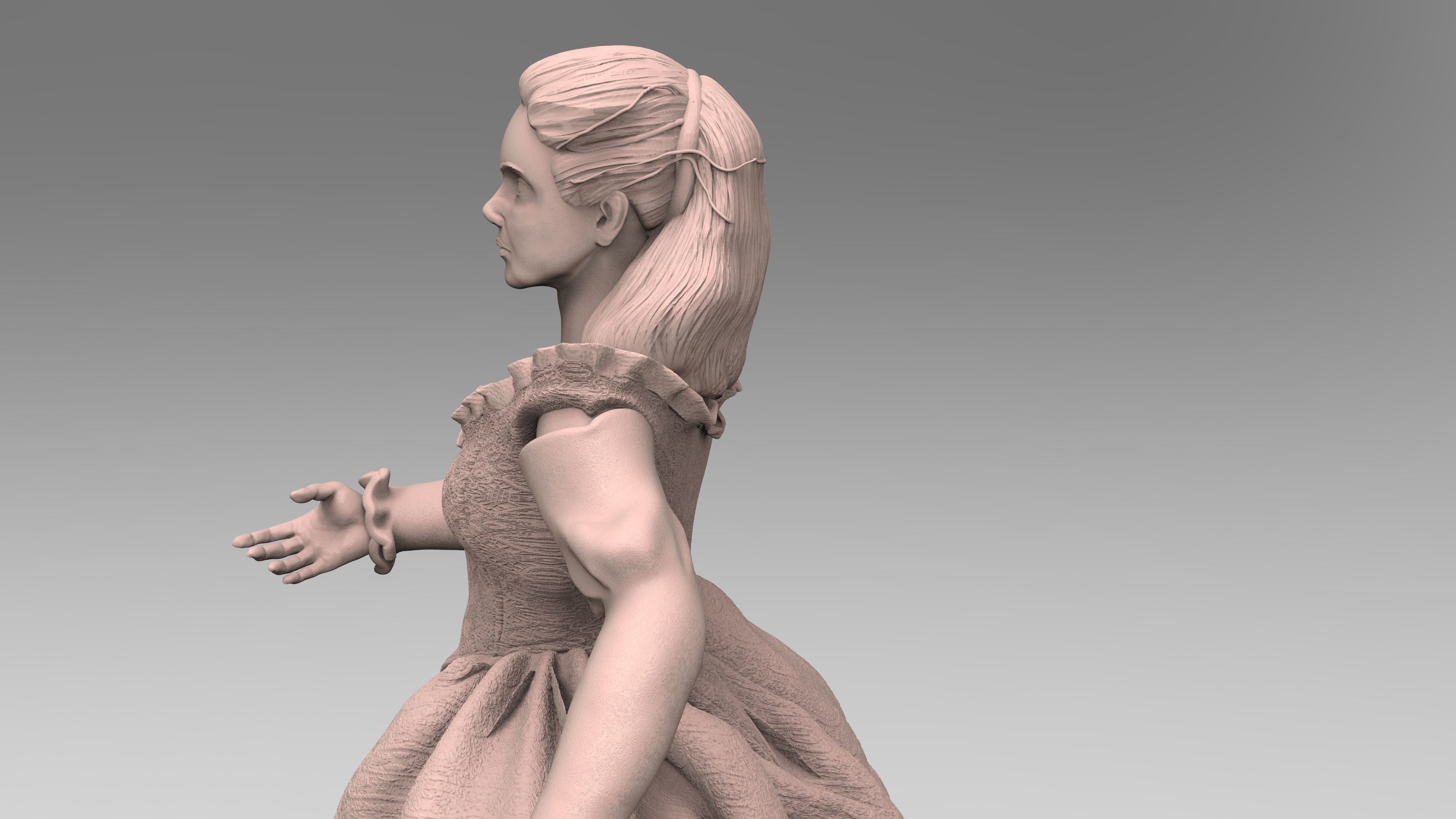 Sculpture of Sarah From Labyrinth 3D print model_20